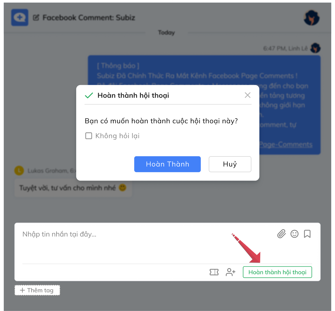 Hoàn thành hội thoại