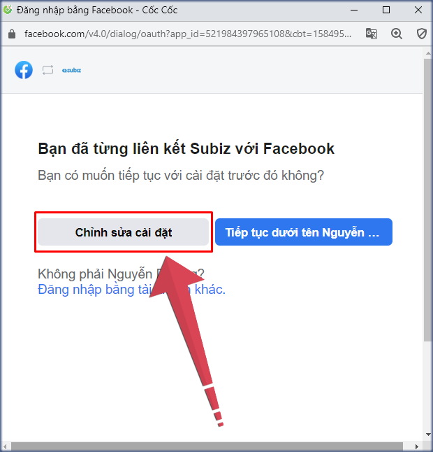 Thêm Fanpage mới kết nối Subiz