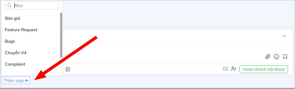 Gắn Tag cuộc hội thoại Email