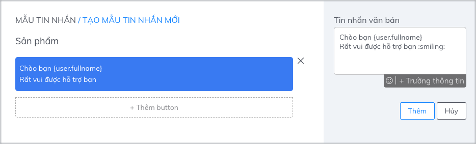 Mẫu tin nhắn văn bản