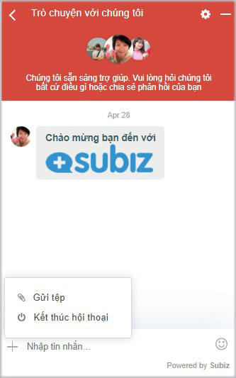 Khách hàng kết thúc cuộc hội thoại