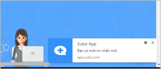 Subiz thông báo màn hình