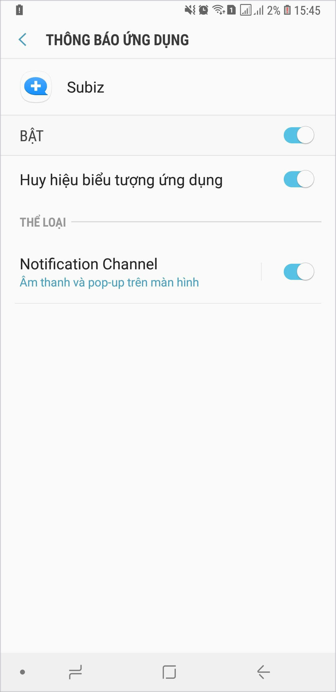 Cài đặt thông báo trên điện thoại