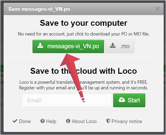 Lưu tệp đã tùy chỉnh về máy tính