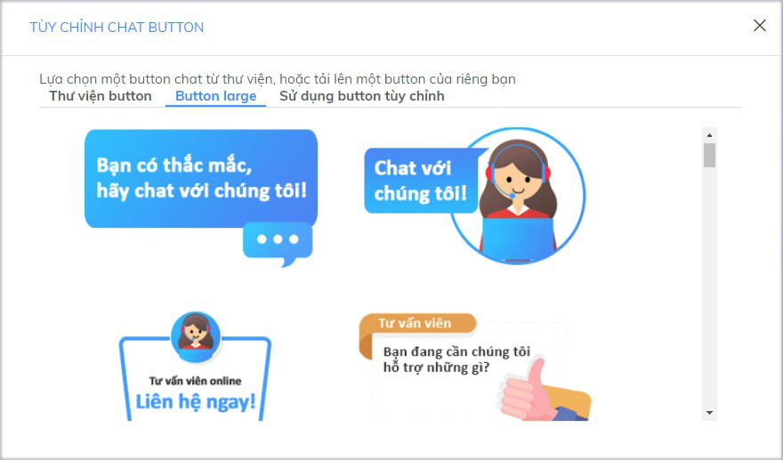 Tùy chỉnh chat button
