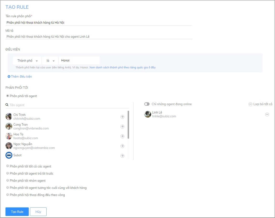 Phân cuộc hội thoại theo khu vực địa lý