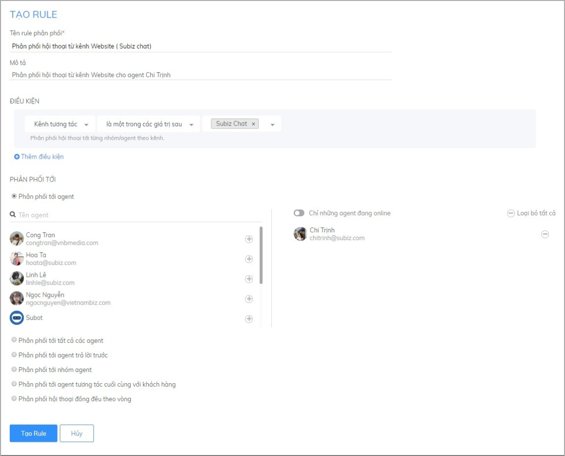 Cuộc hội thoại từ website
