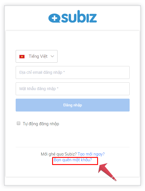 Khi bạn quên mật khẩu