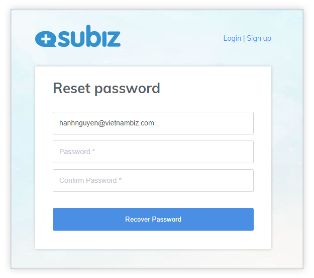 Nhập mật khẩu mới