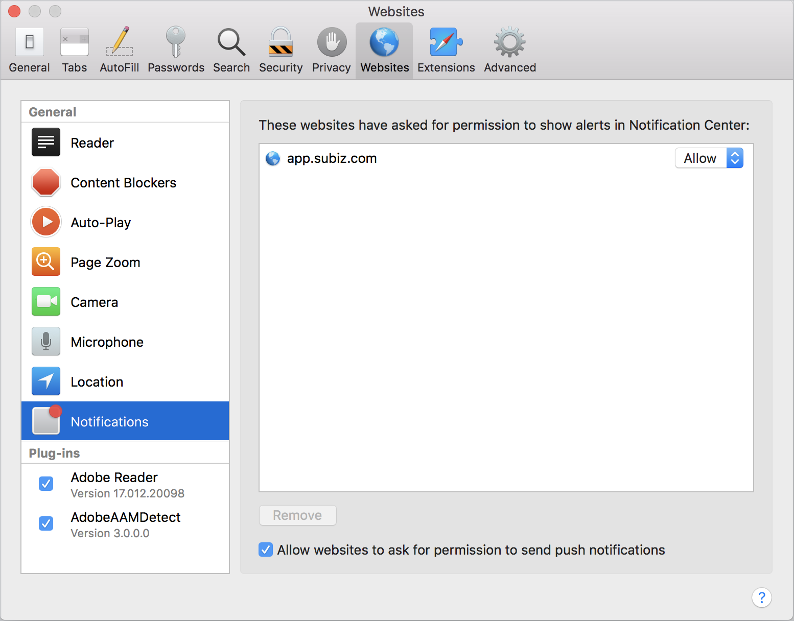 Cho phép hiện thông báo từ app.subiz.com