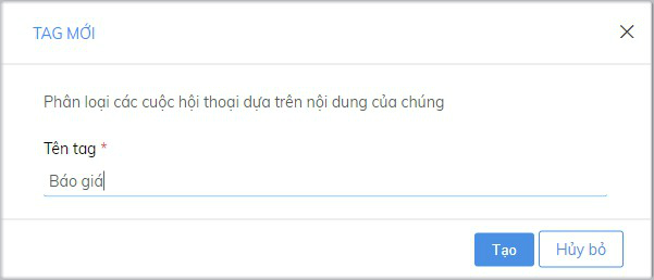 Tạo Tag mới