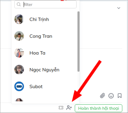 Thêm Agent vào cuộc hội thoại